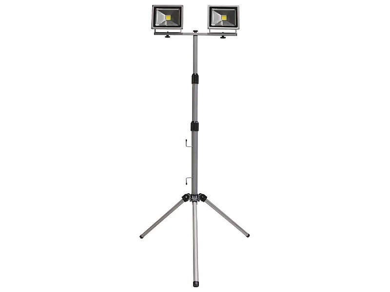 Trípode Telescópico con 2x20W Proyectores LED de Exterior Orientable Aluminio 4000K 7hSevenOn Outdoor