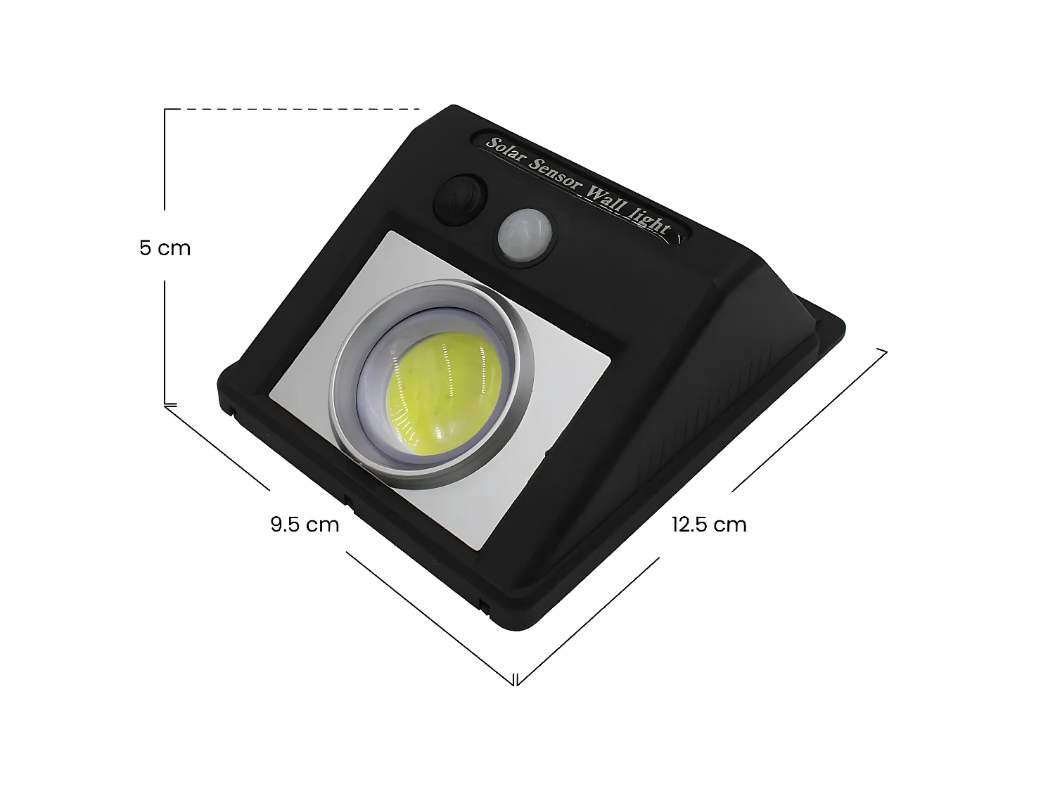 Aplique de Pared Solar LED con Sensor Crepuscular y Movimiento Negro 7500K 20000H 7hSevenOn