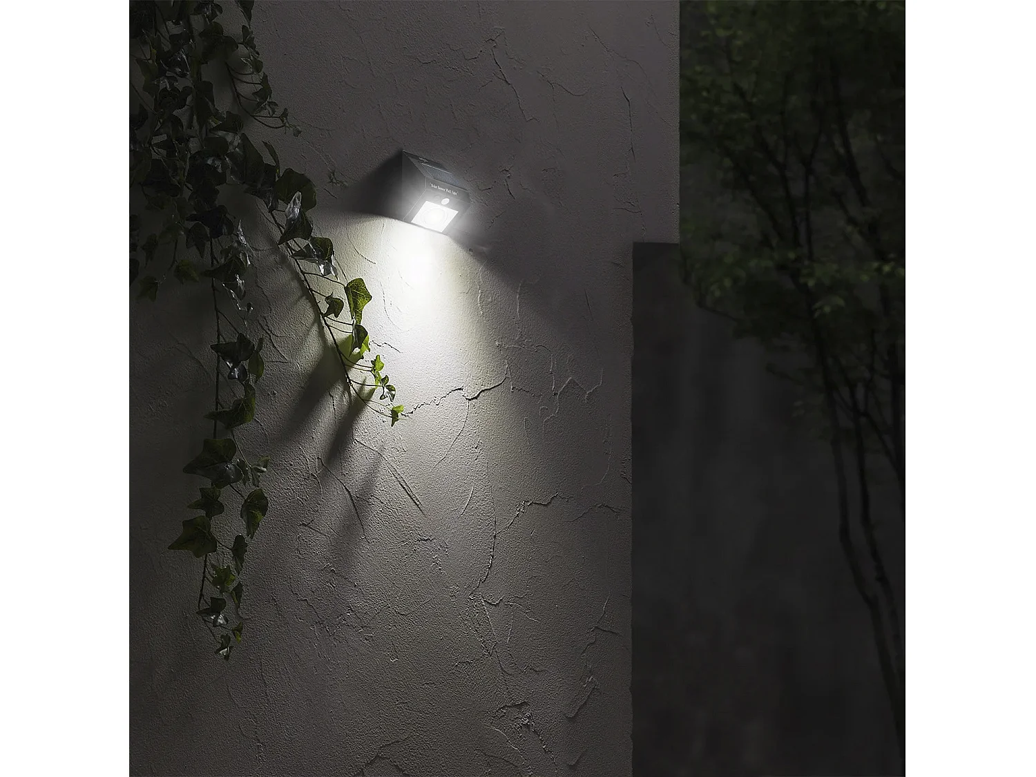 Aplique de Pared Solar LED con Sensor Crepuscular y Movimiento Negro 7500K 20000H 7hSevenOn