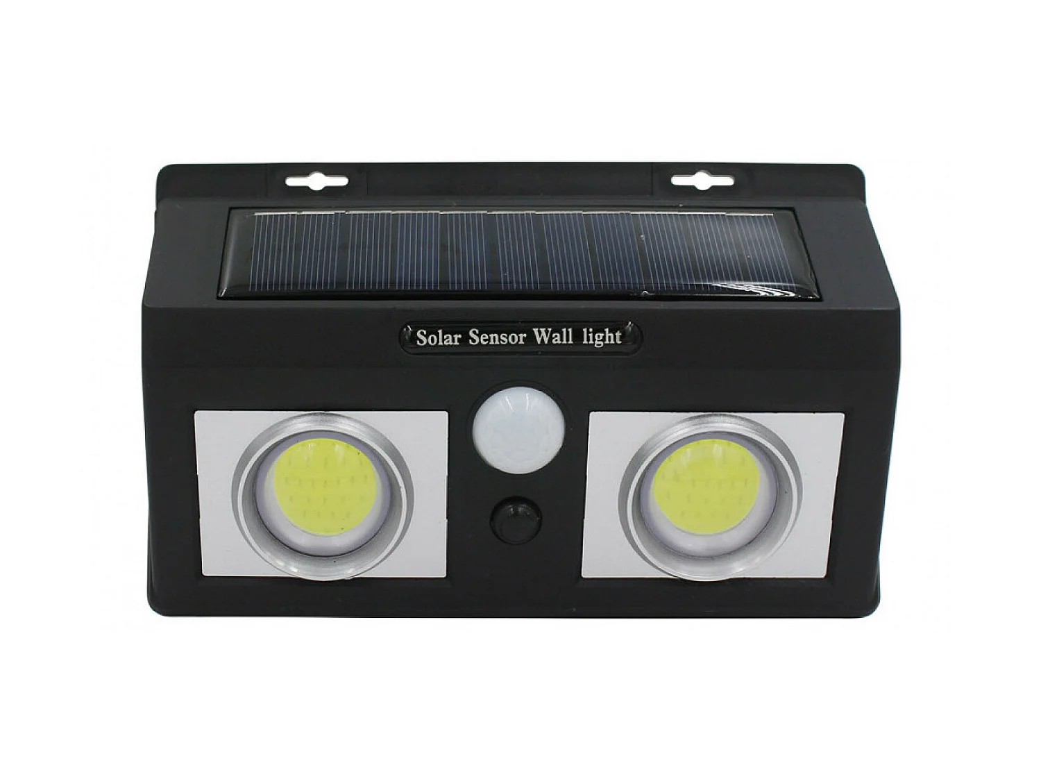 Applique solaire LED 2 lumières avec détecteur de crépuscularité et de mouvement Noir 7500K 20000H 7hSevenOn