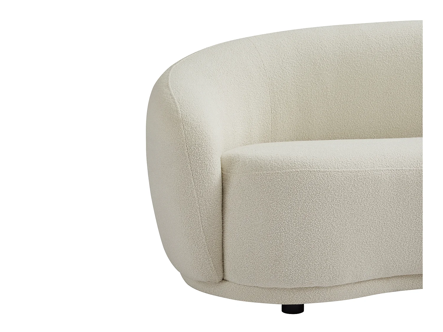 Canapé 3 places en tissu bouclette blanc ivoire BOVANA de Pascal Morabito