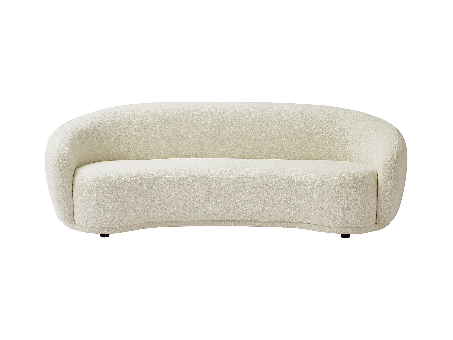 Canapé 3 places en tissu bouclette blanc ivoire BOVANA de Pascal Morabito