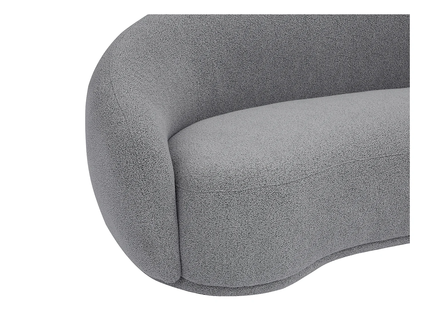 Sofa 3-Sitzer - Bouclé-Stoff - Grau - BOVANA von Pascal Morabito