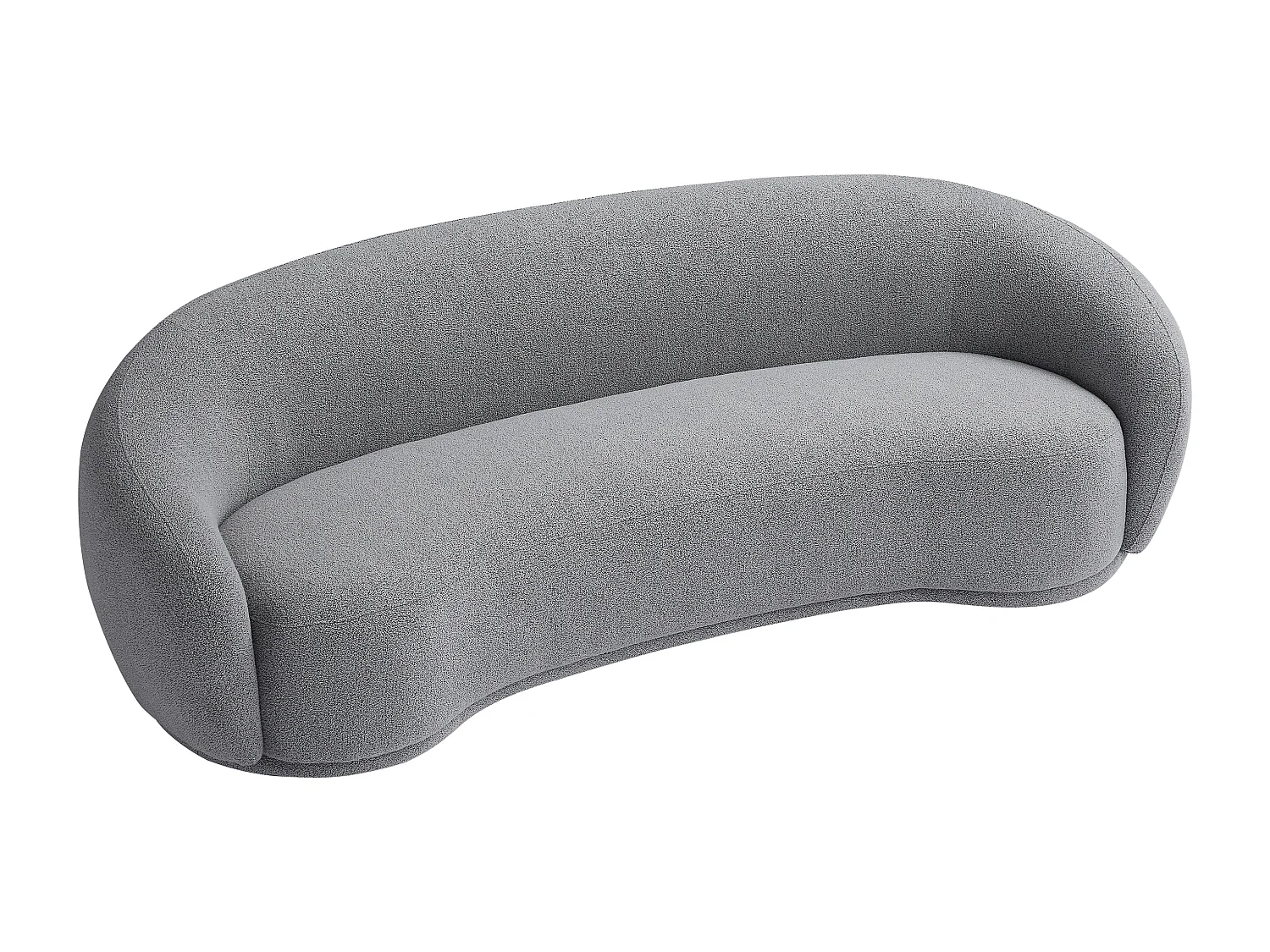 3-seters sofa i grått bouclette-stoff, BOVANA fra Pascal Morabito