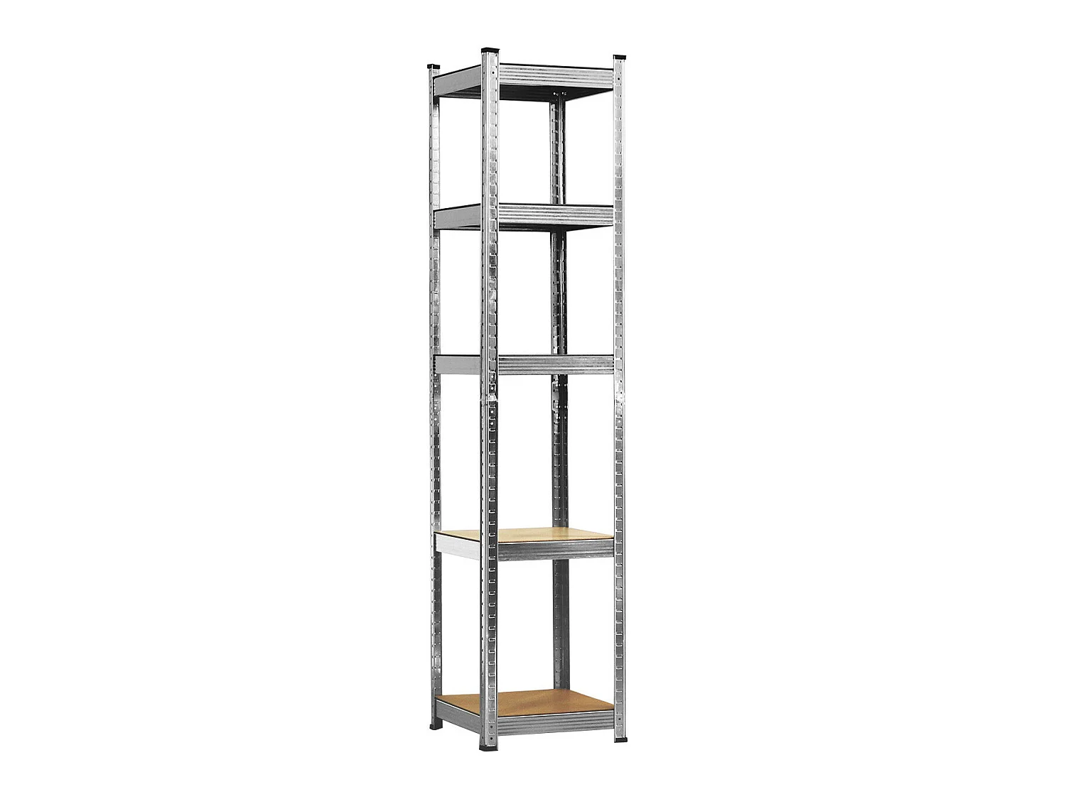 Rayonnage modulaire avec 5 étagères réglables 180x40x40cm 175Kg O91