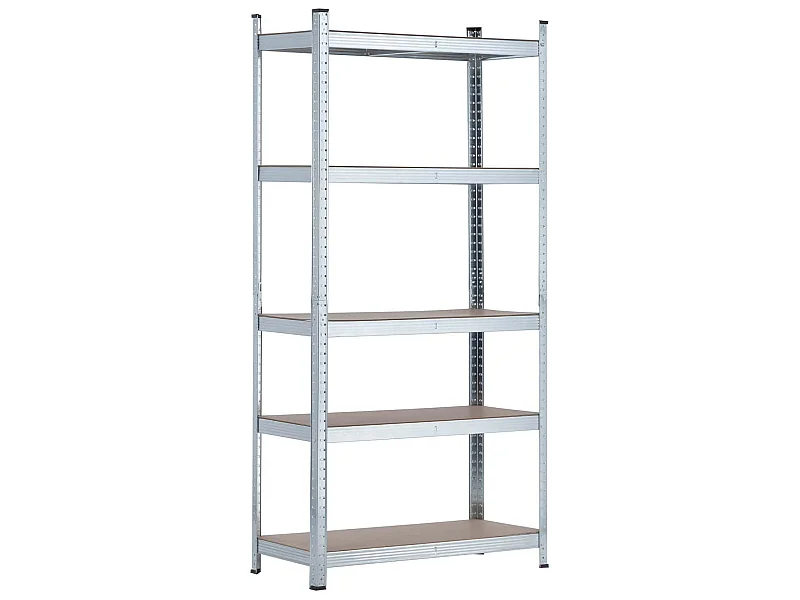Rayonnage modulaire avec 5 étagères réglables 180x90x40cm 875Kg O91