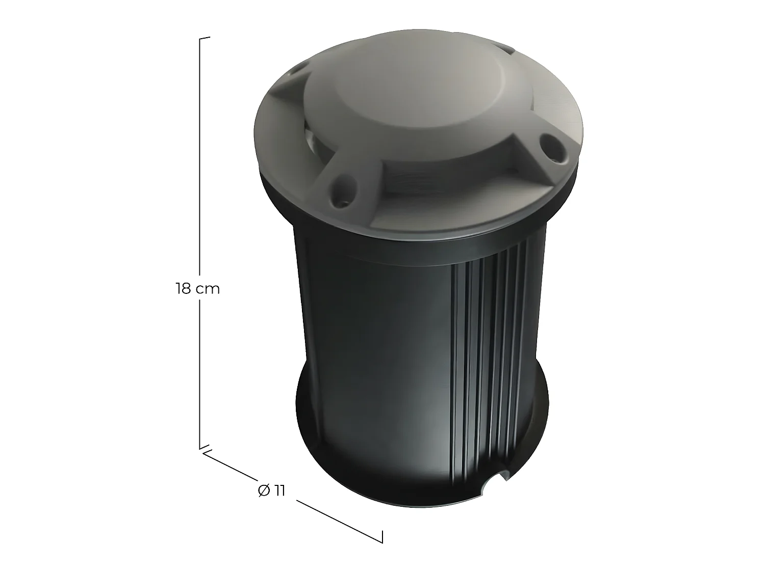 Baliza Empotrable 20W de Exterior Negro Dayron