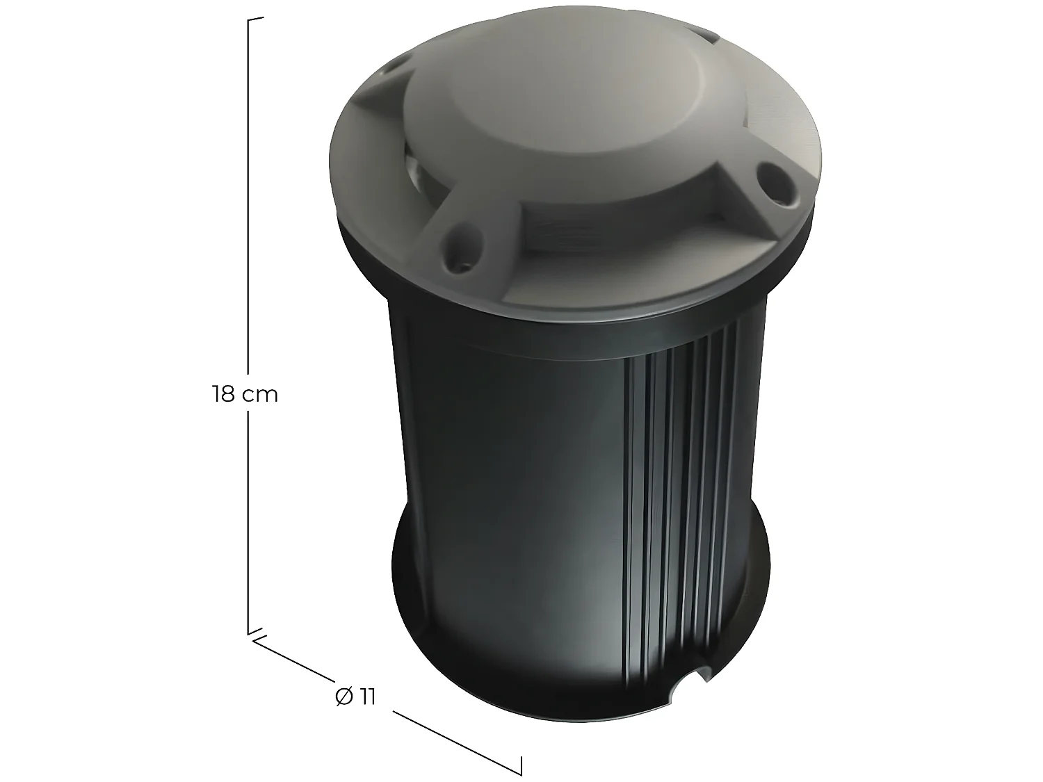 Baliza Empotrable 20W de Exterior Negro Dayron