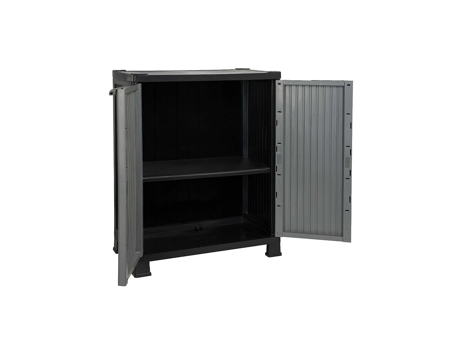 Armoire basse en résine pour extérieur avec 1 étagère 92x68x39cm O91