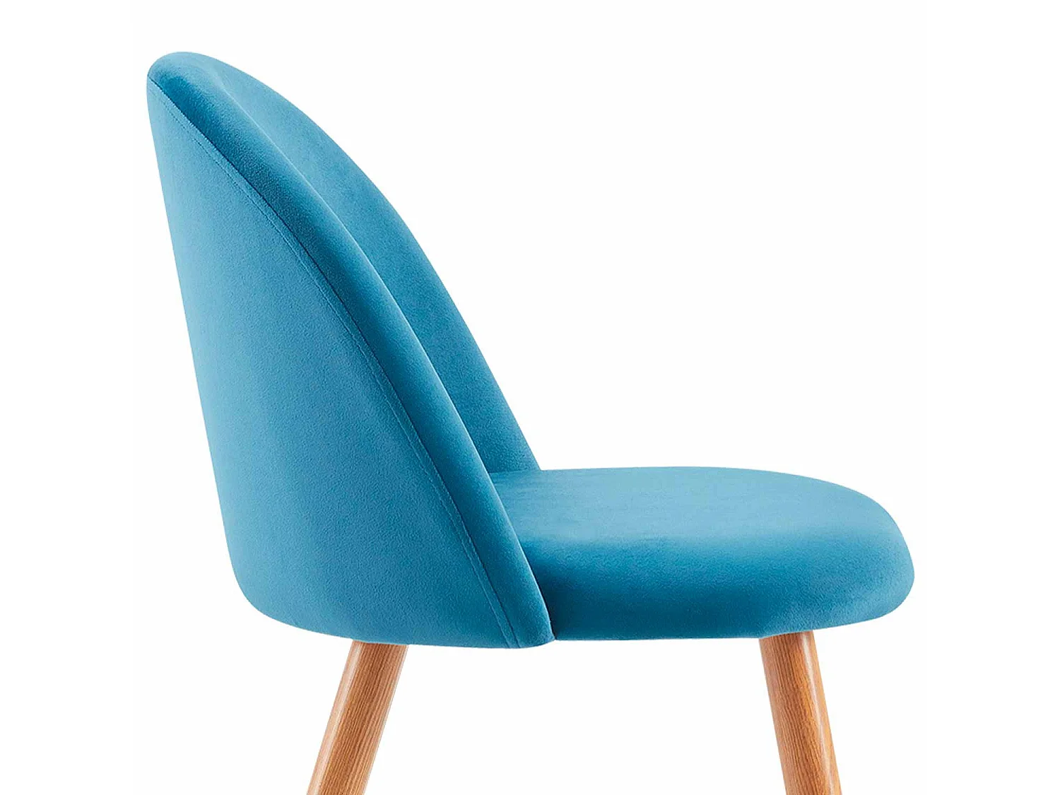 Pack 2 Sillas de Comedor Respaldo Bajo Terciopelo Fuchs 78x54,5x46cm Thinia Home