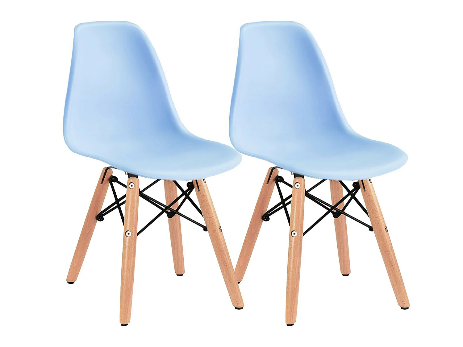 Confezione 2 sedie da camera per bambini 35x30.5x57.5cm Thinia Home