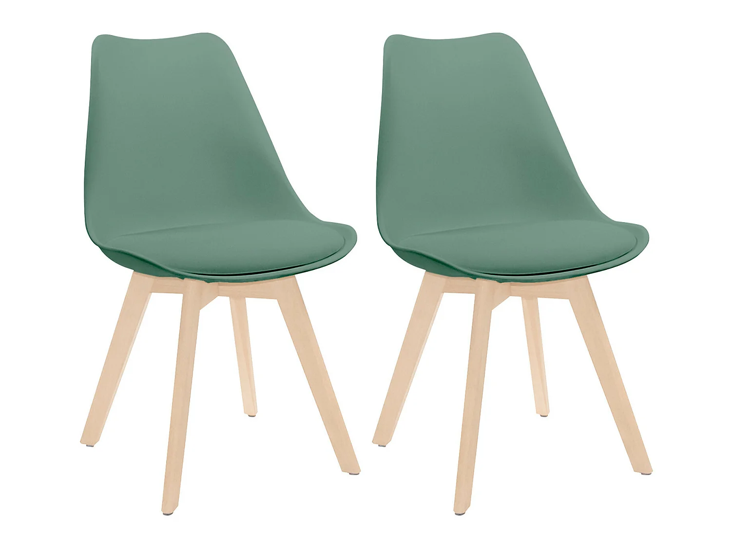 Pack 2 Chaises à manger Daria Style nordique 83x55x48cm Thinia Home