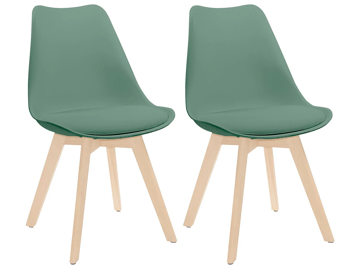 Pack 2 Chaises à manger Daria Style nordique 83x55x48cm Thinia Home