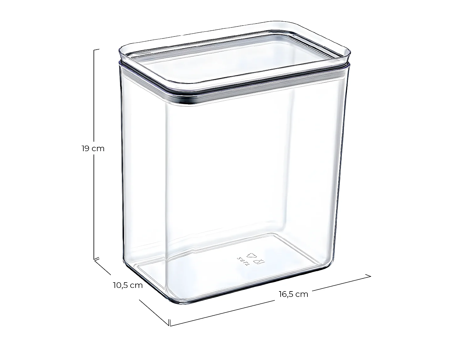 Pack 6 Recipientes Herméticos para Alimentos Grandes Rectangulares 10.5x16.5x19cm 7house