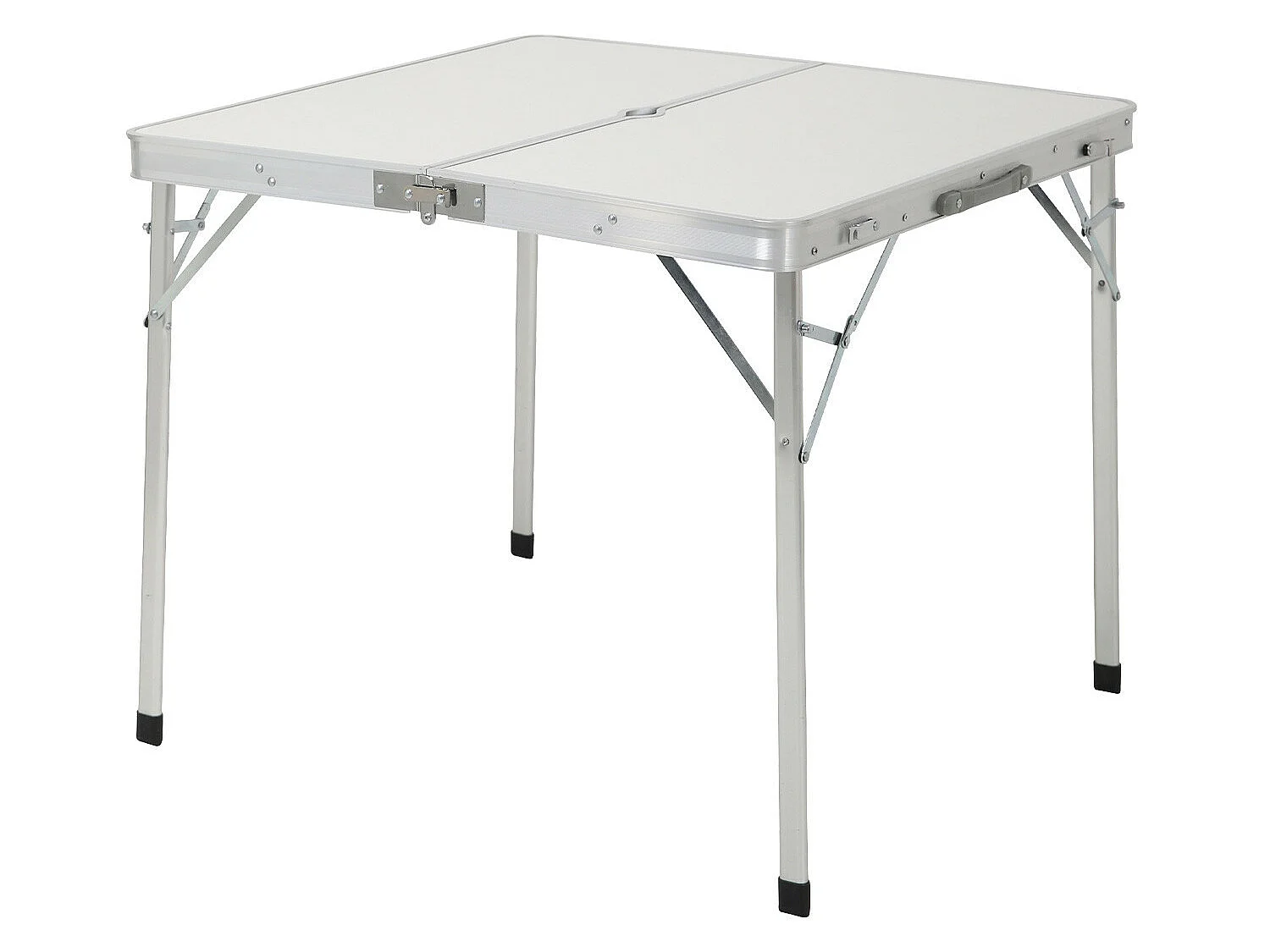 Ensemble de jardin pliant Table de jardin rectangulaire et 4 chaises de camping blanc/gris 7house