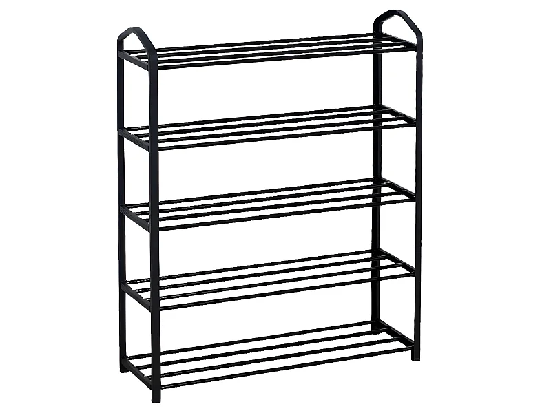 Sir Black Shoe Rack 5 étagères 63x20x79cm 7house