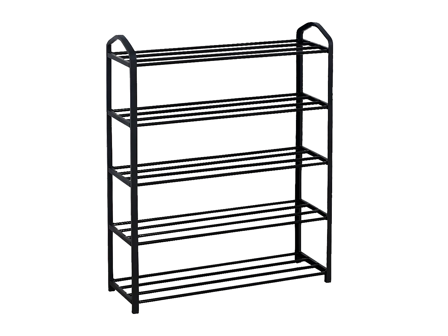 Sir Black Shoe Rack 5 étagères 63x20x79cm 7house