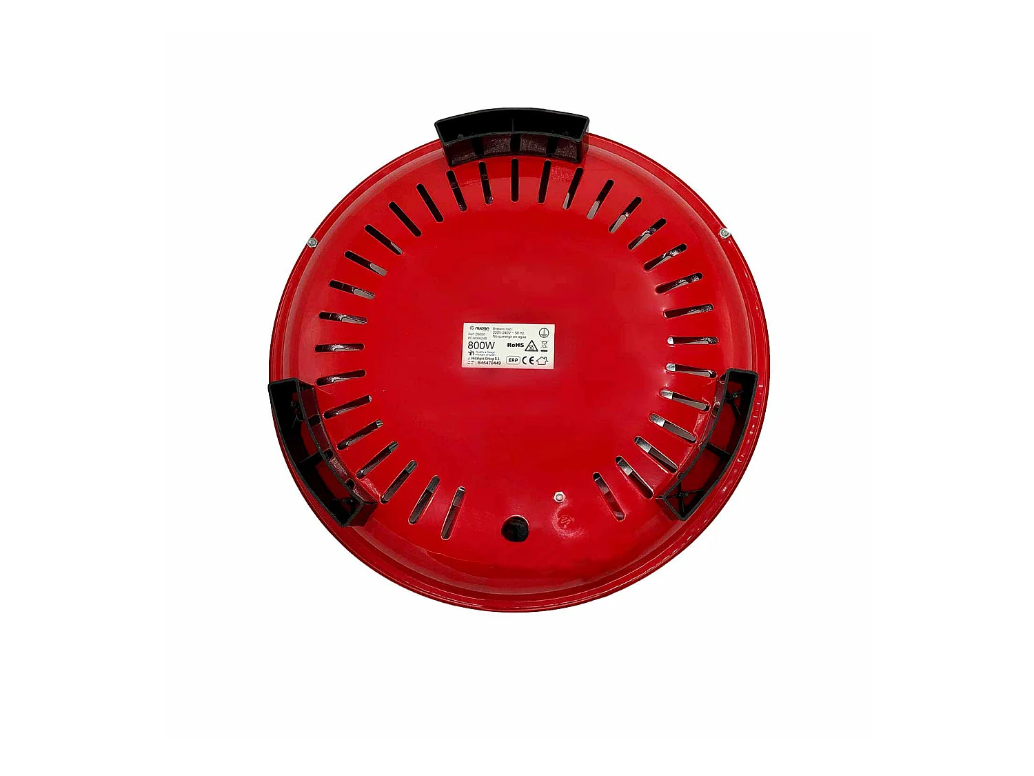 Brasero Eléctrico 3 Modos de Potencia 300W/500W/800W Rojo Ø34x9.5cm Raydan Home