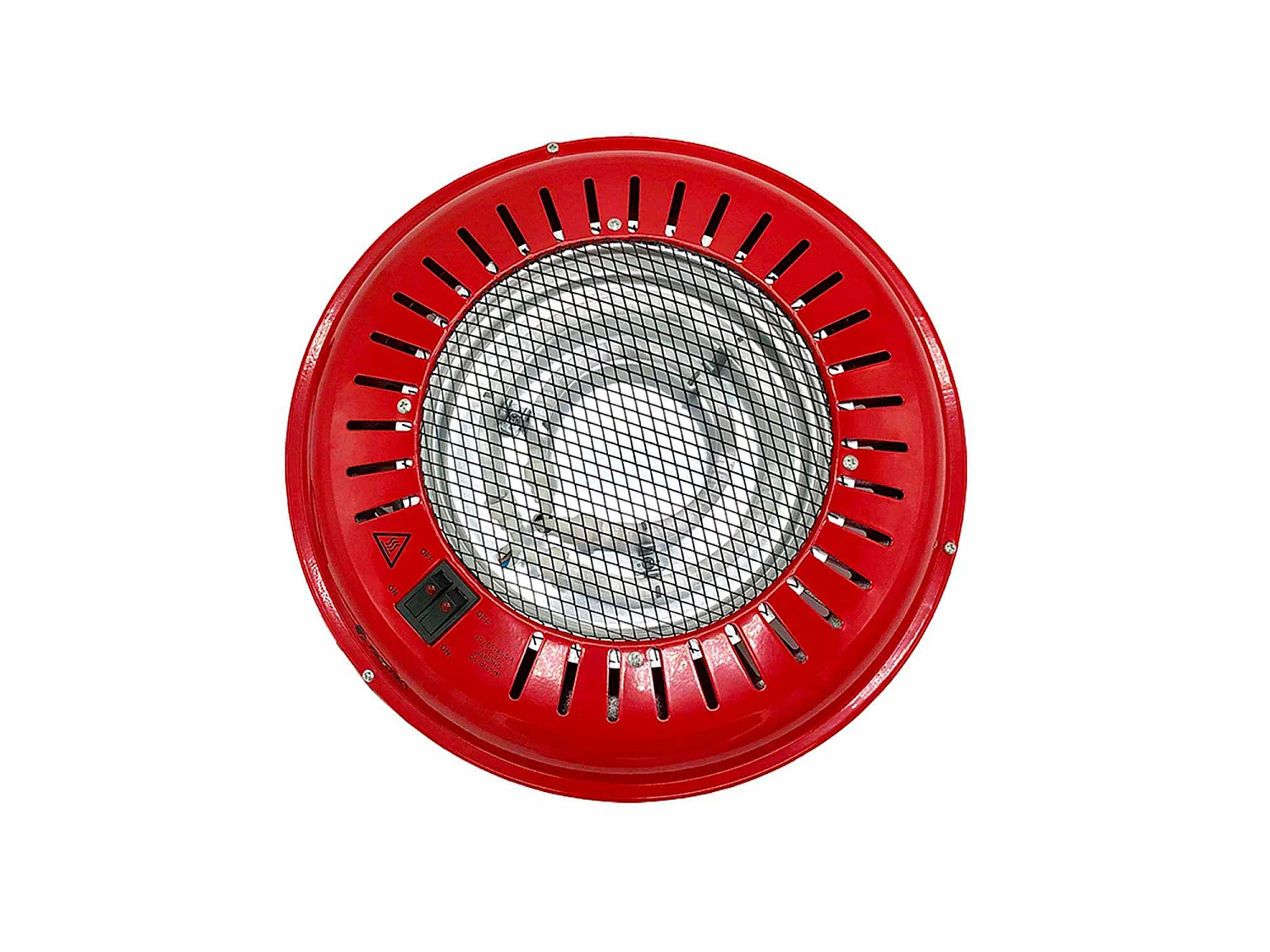 Brasero électrique 3 modes de puissance 300W/500W/800W Rouge Ø34x9.5cm Raydan Home