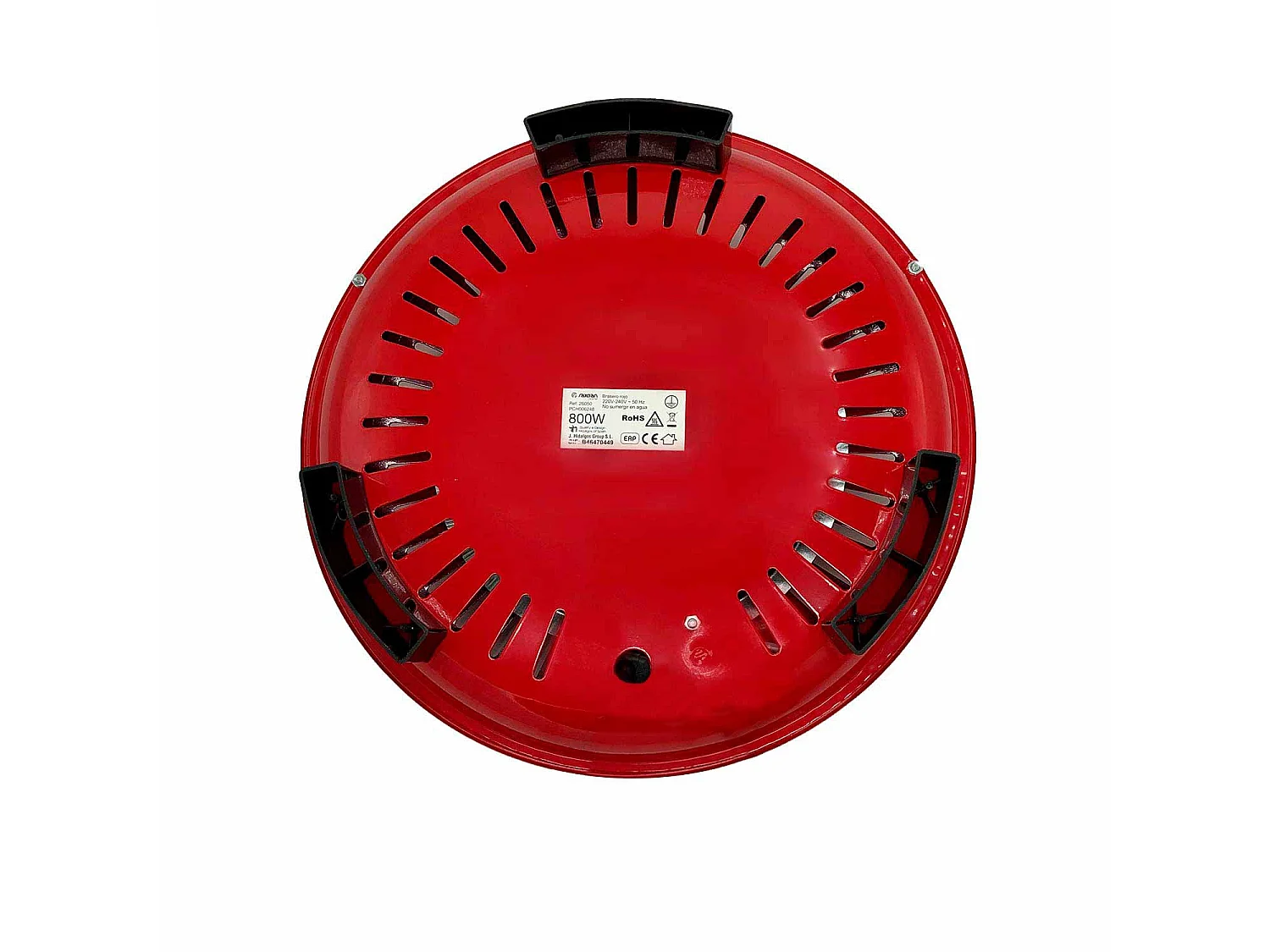 Brasero électrique 3 modes de puissance 300W/500W/800W Rouge Ø34x9.5cm Raydan Home