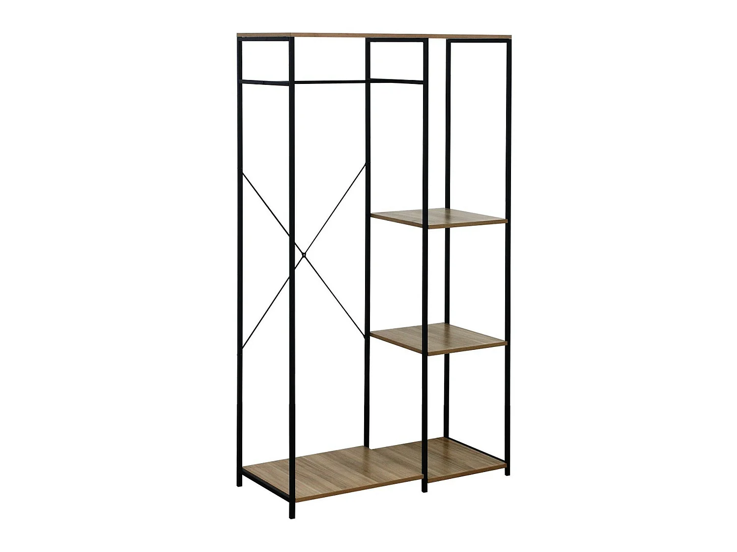 Perchero Metálico y de Madera Oilu 167x90x40,4cm 7house