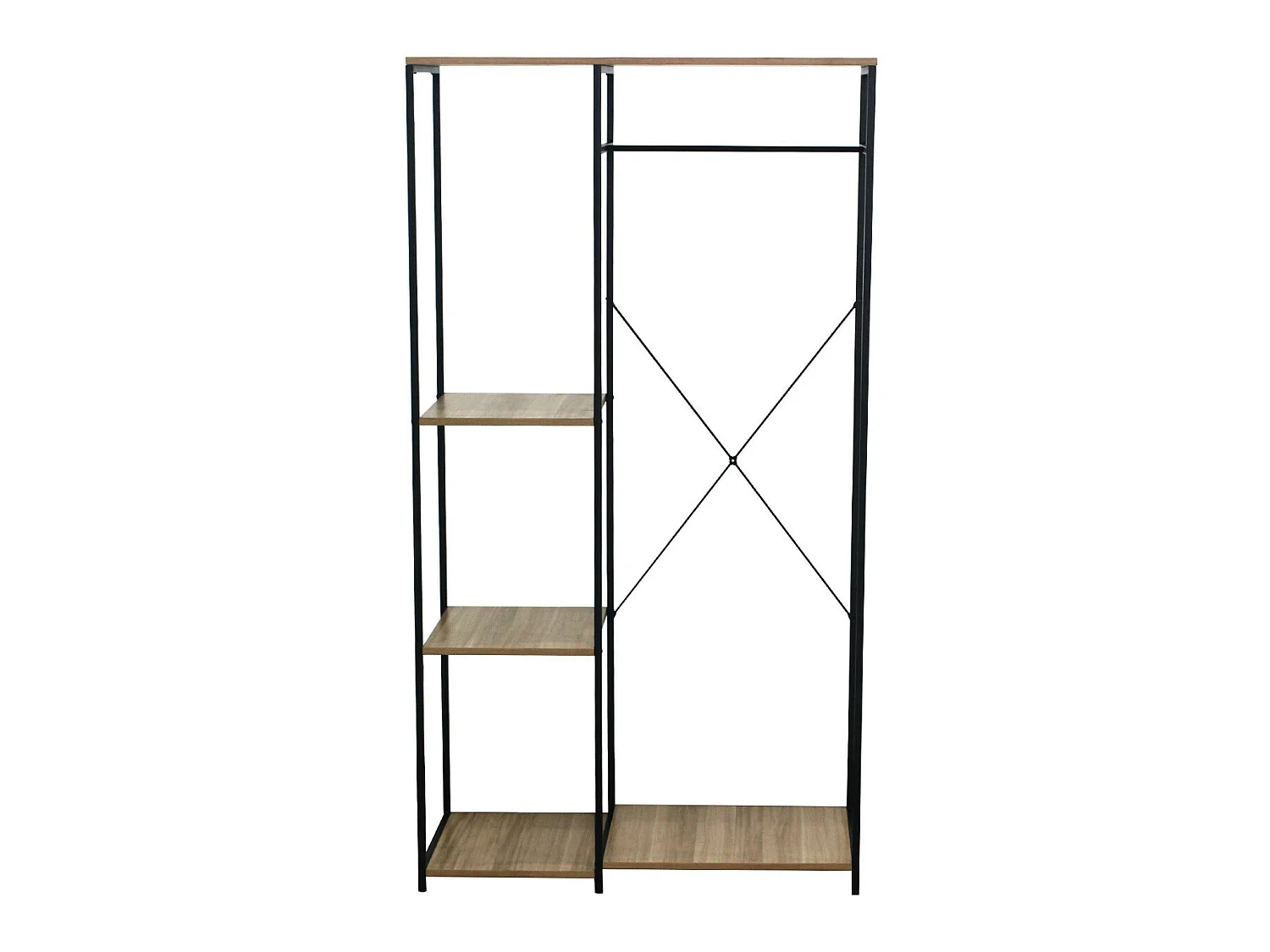 Perchero Metálico y de Madera Oilu 167x90x40,4cm 7house