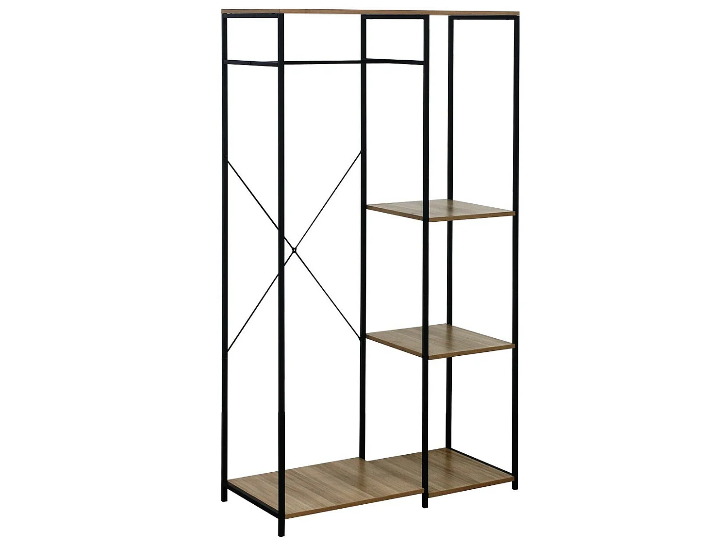 Perchero Metálico y de Madera Oilu 167x90x40,4cm 7house