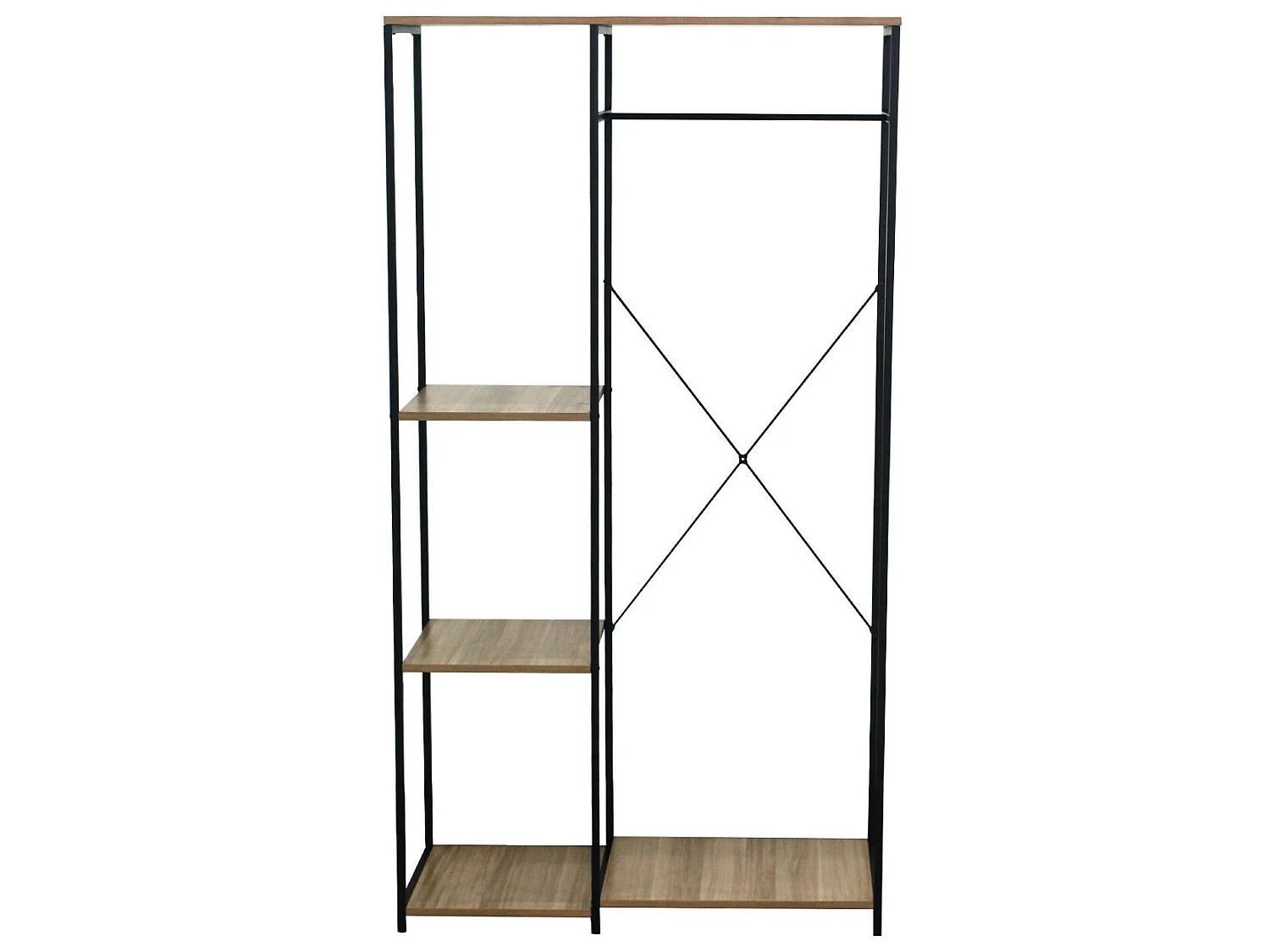 Perchero Metálico y de Madera Oilu 167x90x40,4cm 7house