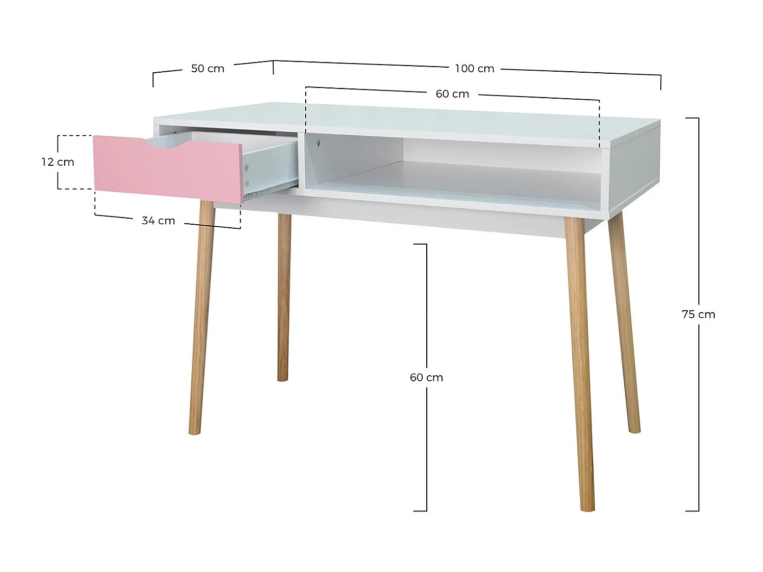 Console Onepink 100x50x80cm Thinia Home