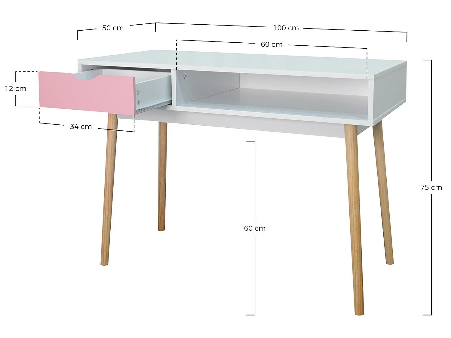 Console Onepink 100x50x80cm Thinia Home