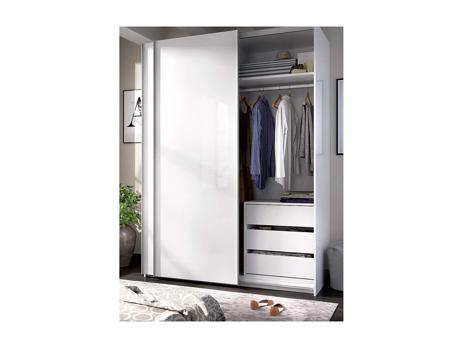 Cajonera interior Slide 3 cajones blanco 60x60x40 cm