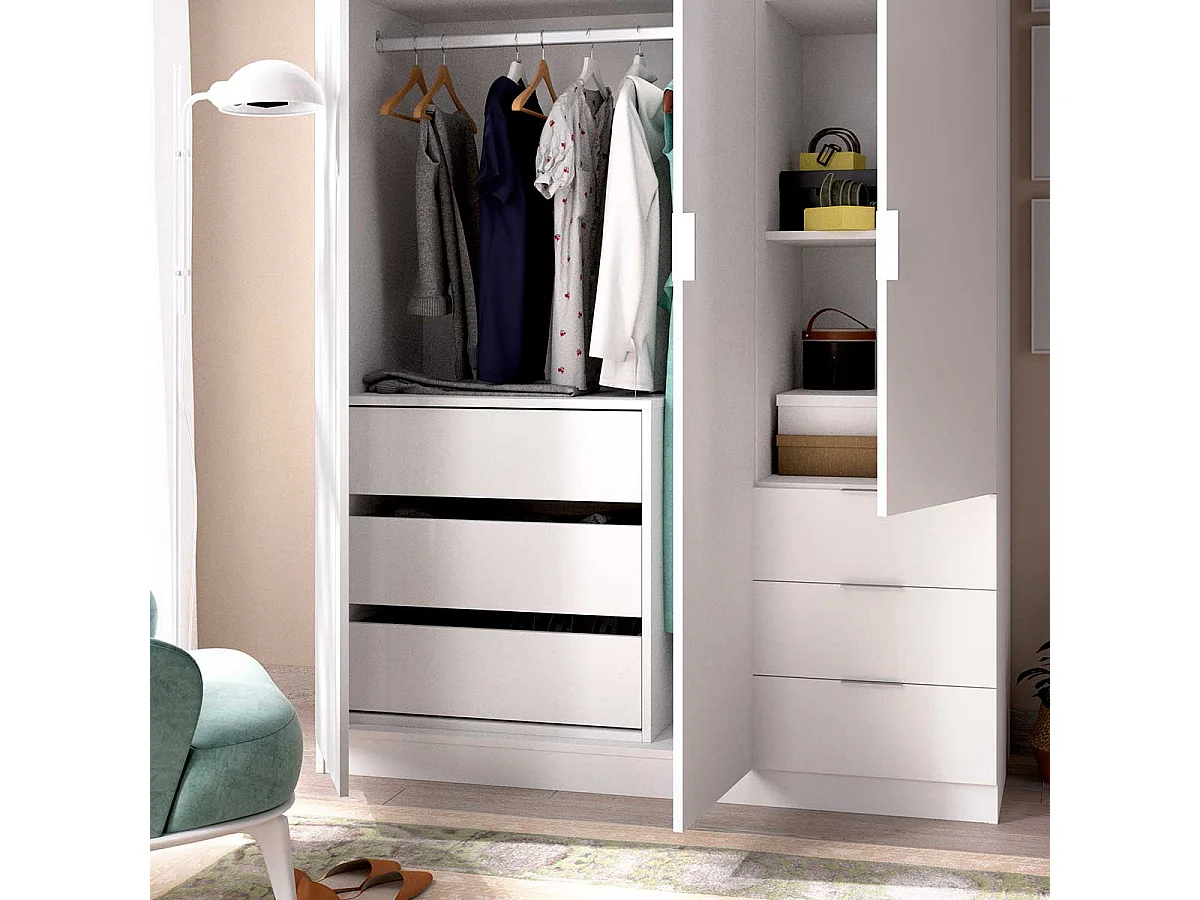 Cajonera interior Slide 3 cajones blanco 60x60x40 cm