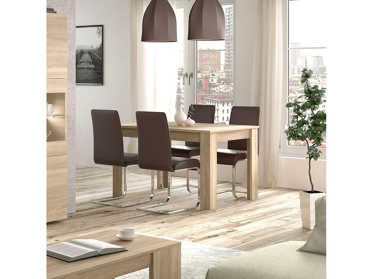 Table à manger extensible L140 à 190 cm - ZAIRA