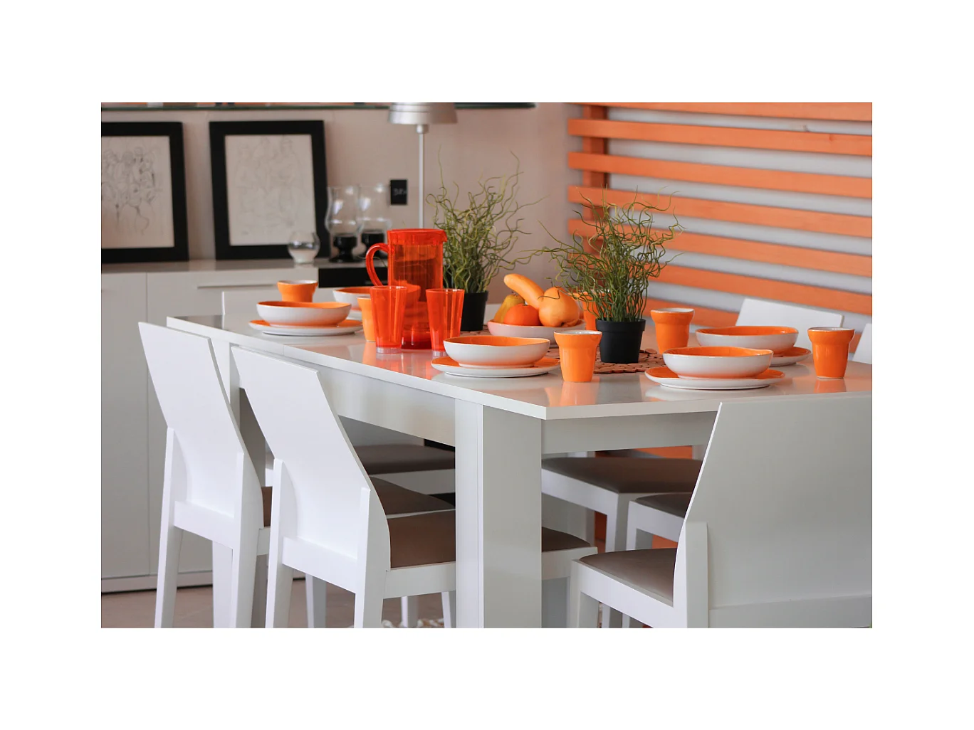 Mesa de comedor extensible Practico