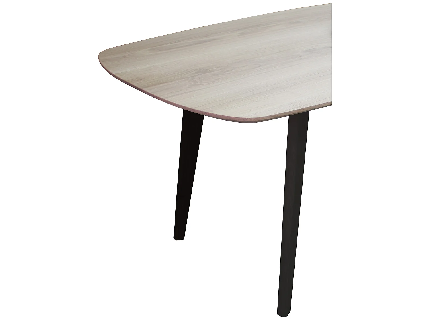 Table de repas ovale massif et laqué - 160/210L x 100P
