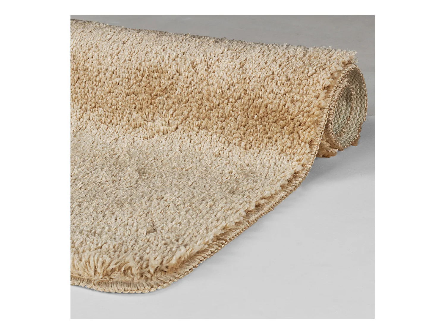 Tapis de Salle de Bain Lavable Antidérapant- Beige Clair - 80x50cm - JUNE
