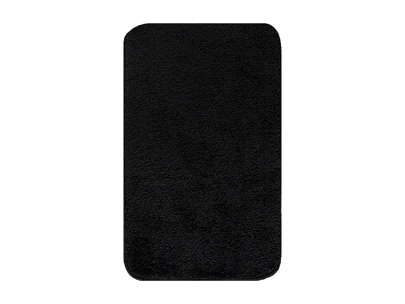Tapis de Salle de Bain Lavable Antidérapant- Noir - 80x50cm - JUNE