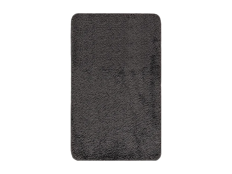 SURYA Badmat - Badkamer, Douchemat, Toiletmat - Machinewasbar Antislip Hoogpolig Badkleed JUNE - Grijs - 80x50cm - JUNE