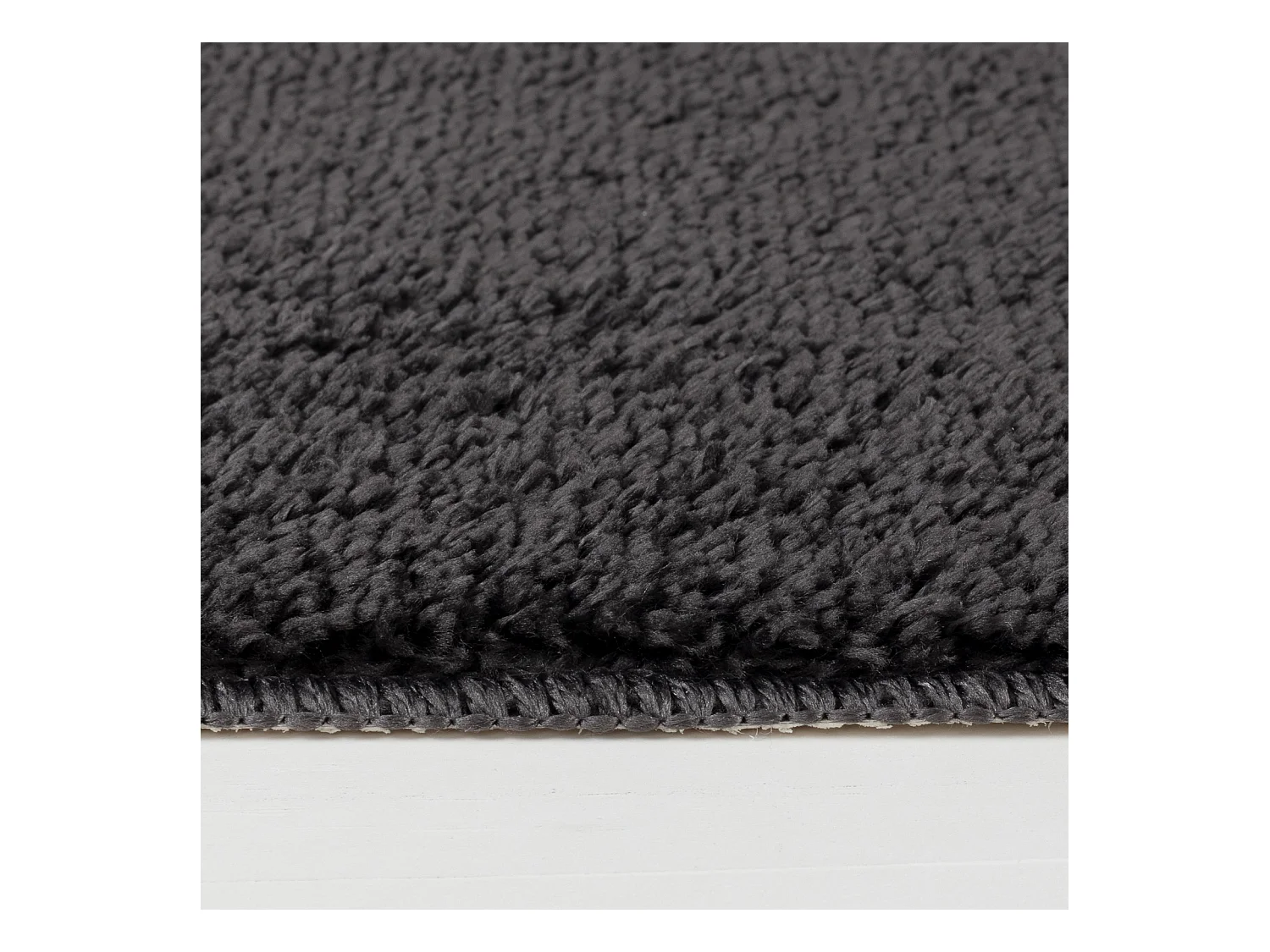 SURYA Badmat - Badkamer, Douchemat, Toiletmat - Machinewasbar Antislip Hoogpolig Badkleed JUNE - Grijs - 80x50cm - JUNE