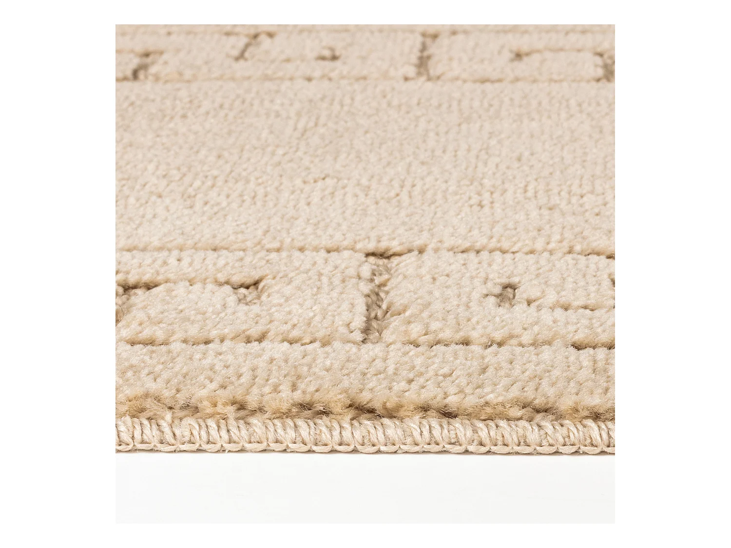 Set de 2 Tapis de Salle de Bain Lavables Antidérapants - Beige - 80x50/40x40cm - POPPY