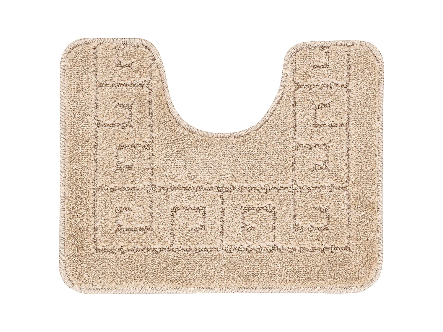 Set de 2 Tapis de Salle de Bain Lavables Antidérapants - Beige - 80x50/40x40cm - POPPY