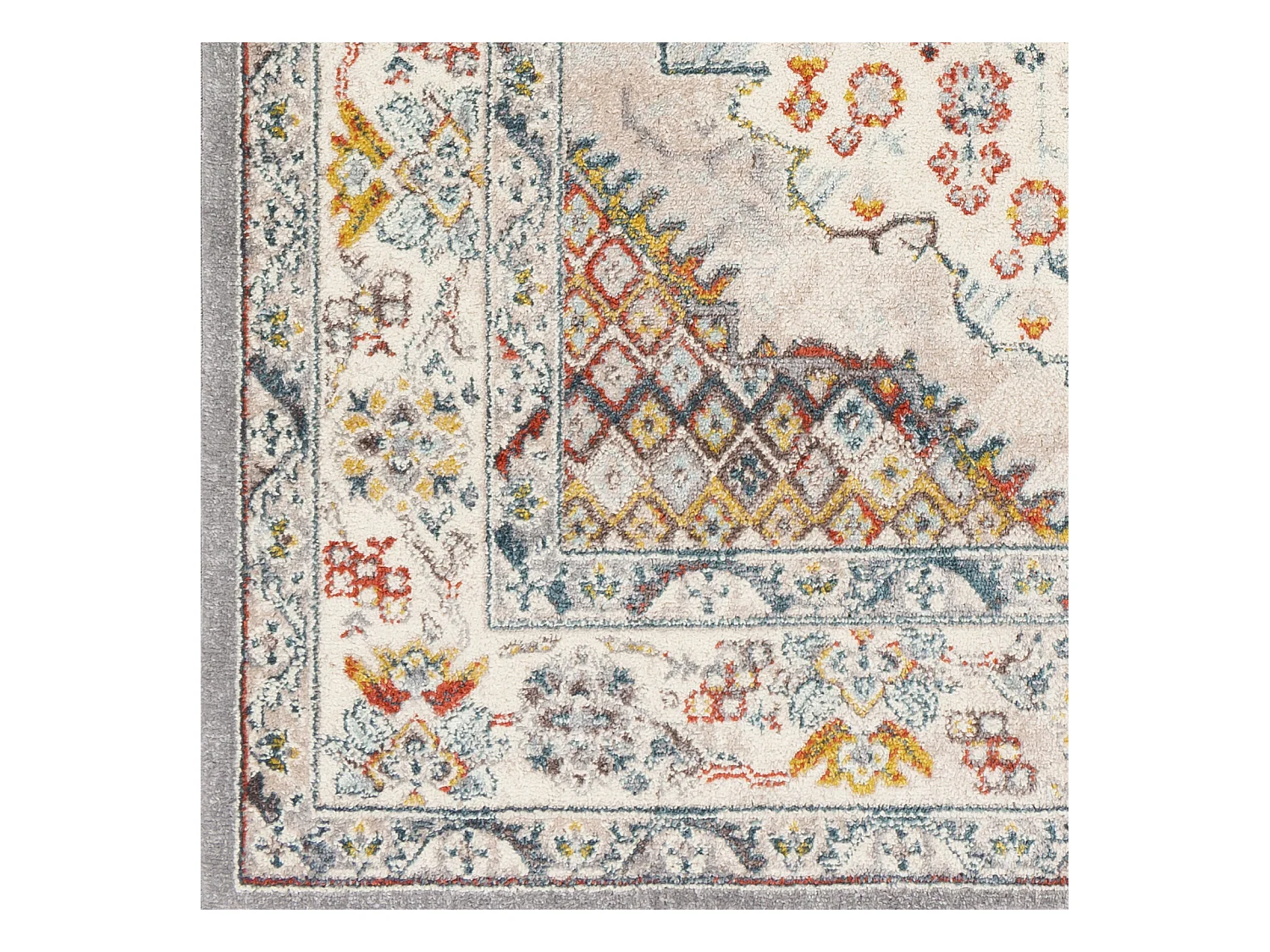 Tappeto Astratto Moderno - Grigio/Rosso - 200x275cm - EMMA