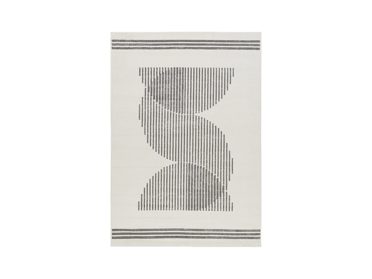 Modern Scandinavisch Tapijt - Wit/Grijs - 152x213cm - REILY