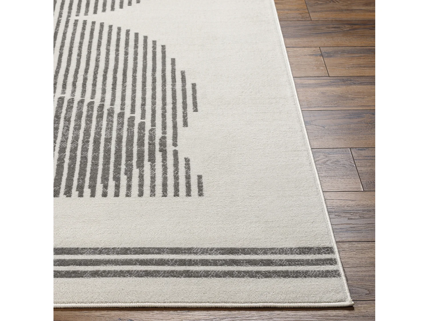 Modern Scandinavisch Tapijt - Wit/Grijs - 152x213cm - REILY