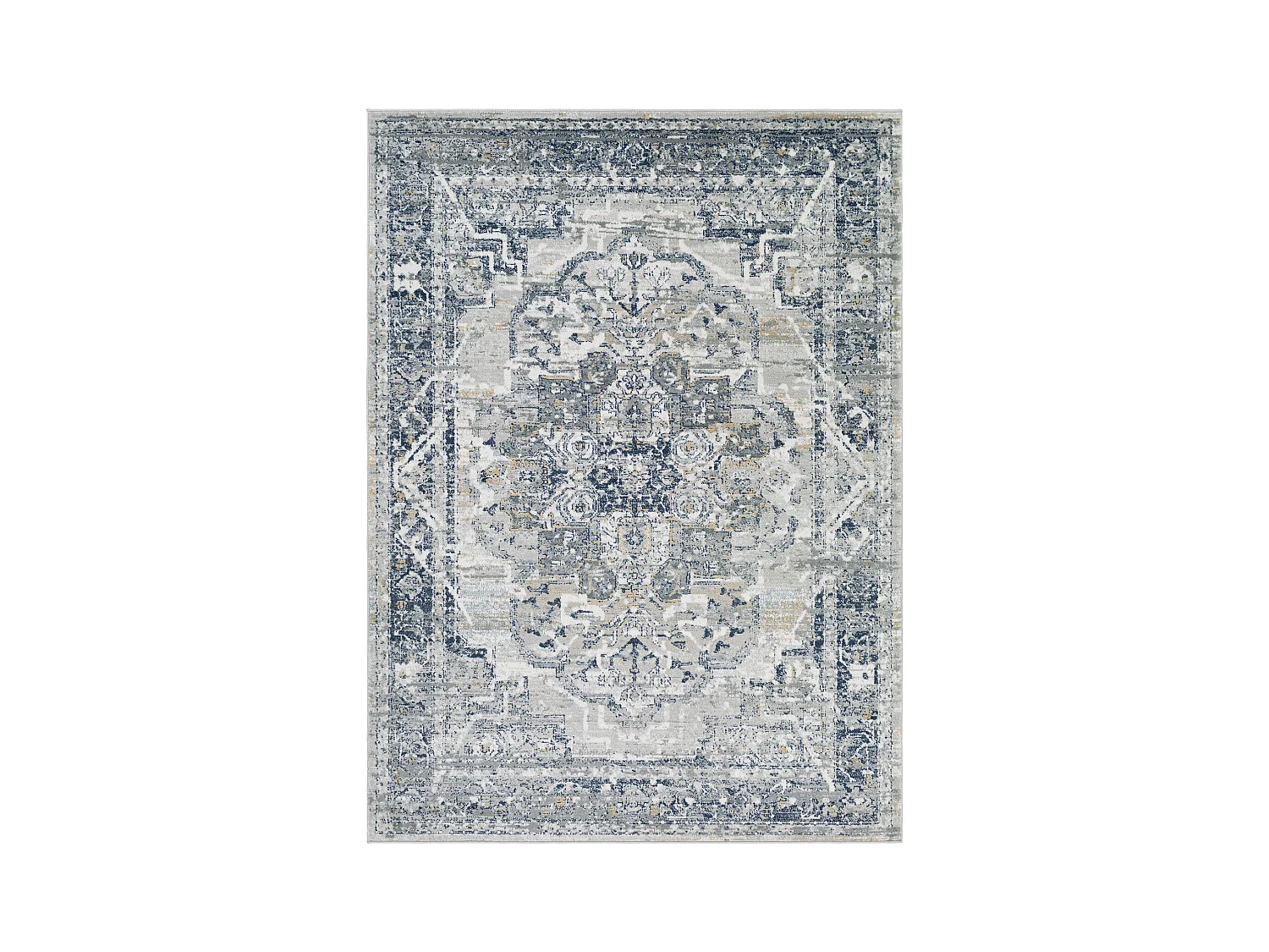 Tapis Vintage Oriental - Gris/Bleu/Beige - 160x220cm - ISABELLA