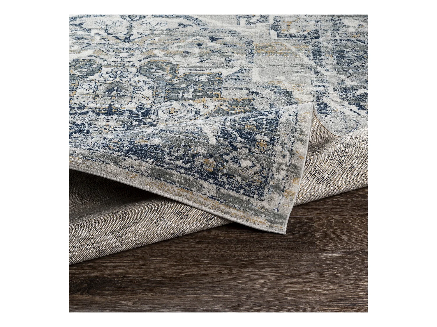 Tapis Vintage Oriental - Gris/Bleu/Beige - 160x220cm - ISABELLA