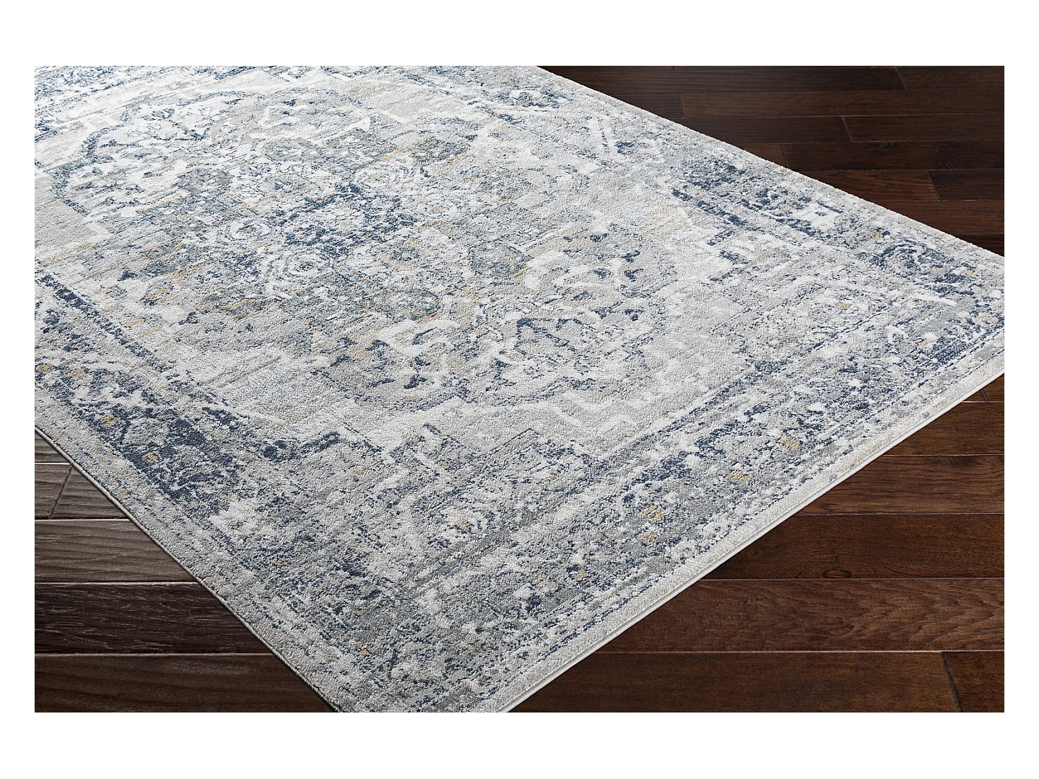 Tapis Vintage Oriental - Gris/Bleu/Beige - 160x220cm - ISABELLA