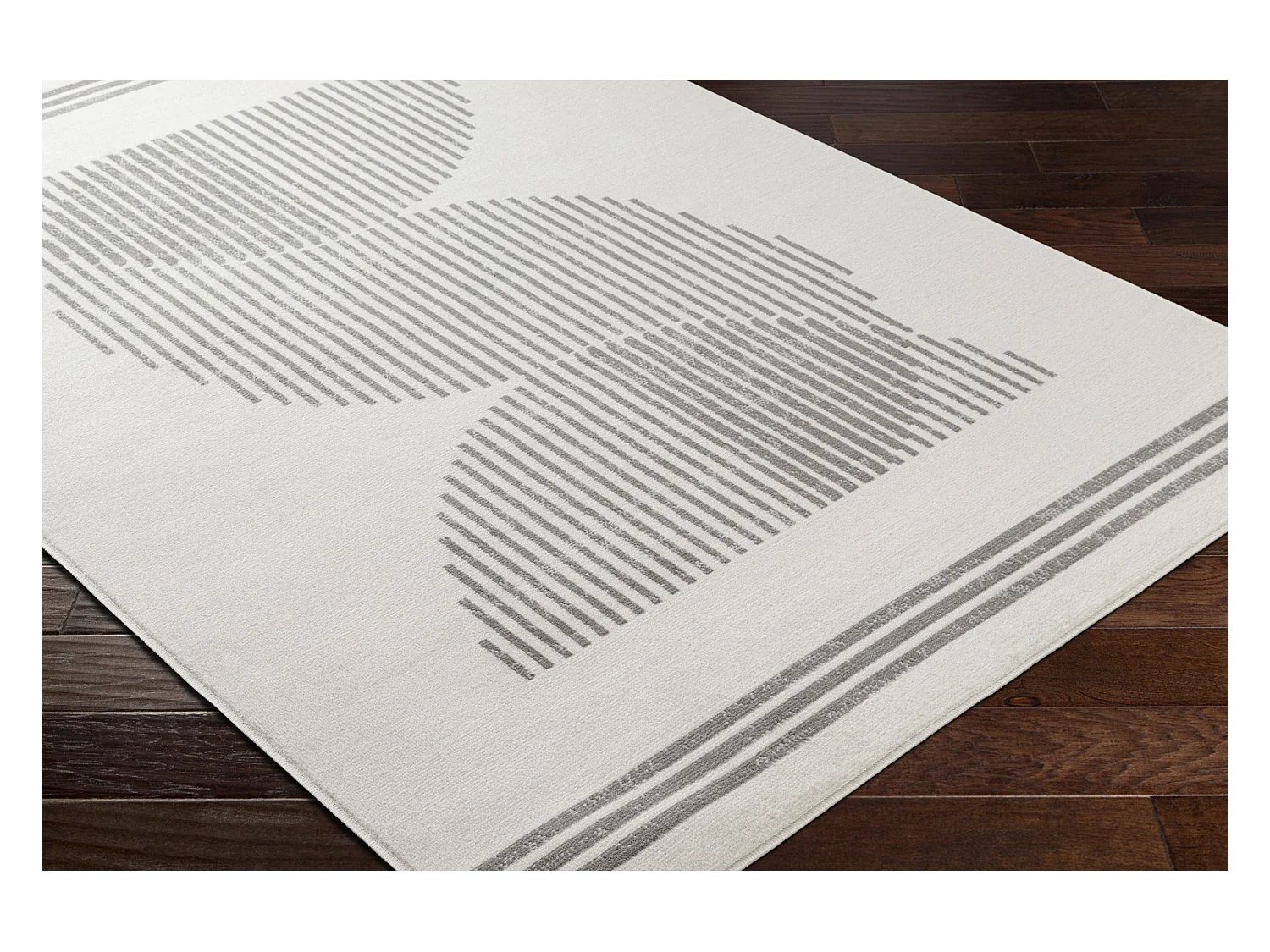 Modern Scandinavisch Tapijt - Wit/Grijs - 200x275cm - REILY