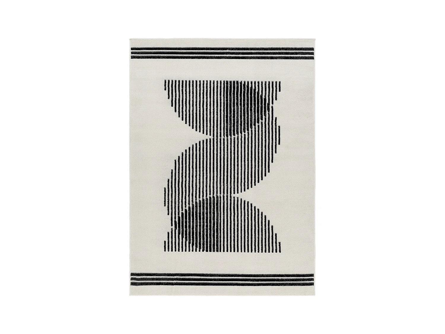 Tapis Scandinave Moderne - Blanc/Noir - 200x275cm - REILY