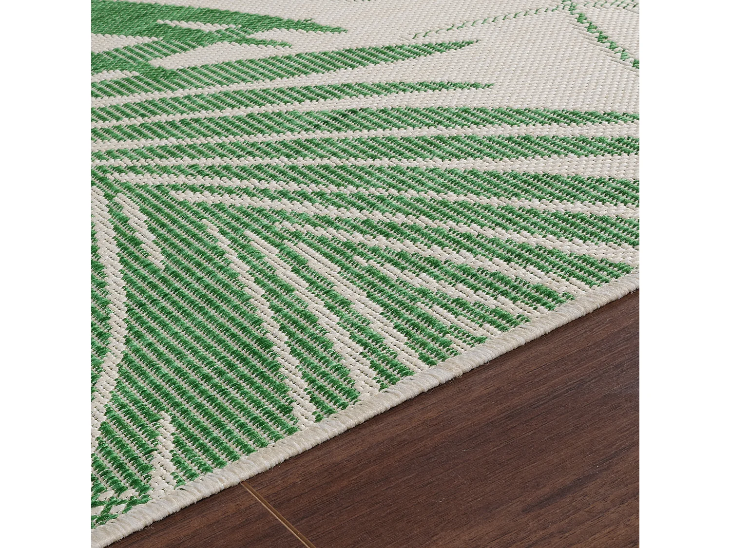 Buitenkleed - Balkon, Terras, Keuken Tapijt - Groen/Ivoor - 80x150cm - LENNIE